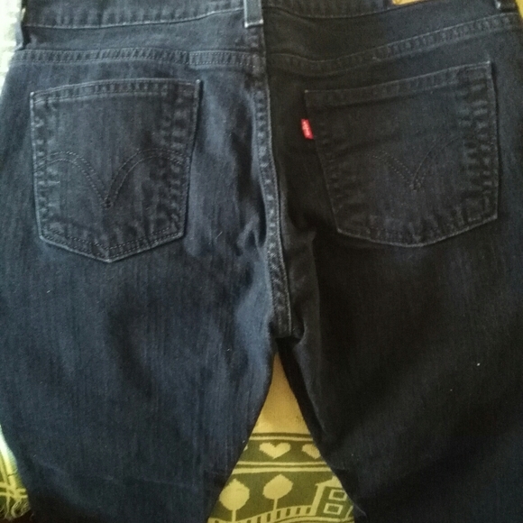 Dark Blue Levi's 515 Boot Cut Jeans 8 Short - Picture 3 of 5